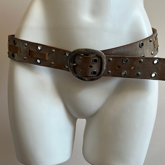 CALVIN KLEIN LEATHER BELT-M - Picture 2 of 10
